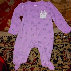Purple newborn Carters button up onesie